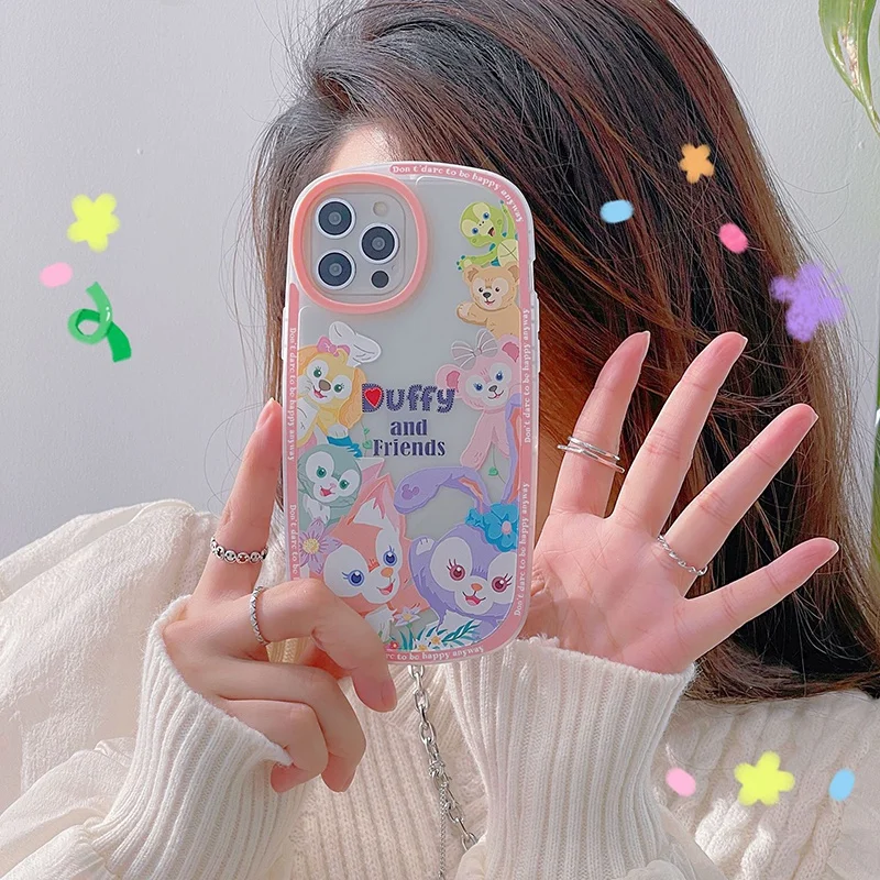 

Cartoon Animals Transparent Pink Phone Case Cover for IPhone 11 12 13 Pro X XR XS Max Shockproof Case for IPhone 13 Cases