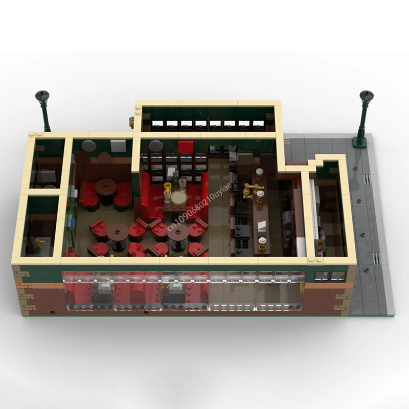 MOC модульный комплект Sitcom MacLaren's Pub City Street View модель архитектура строительный