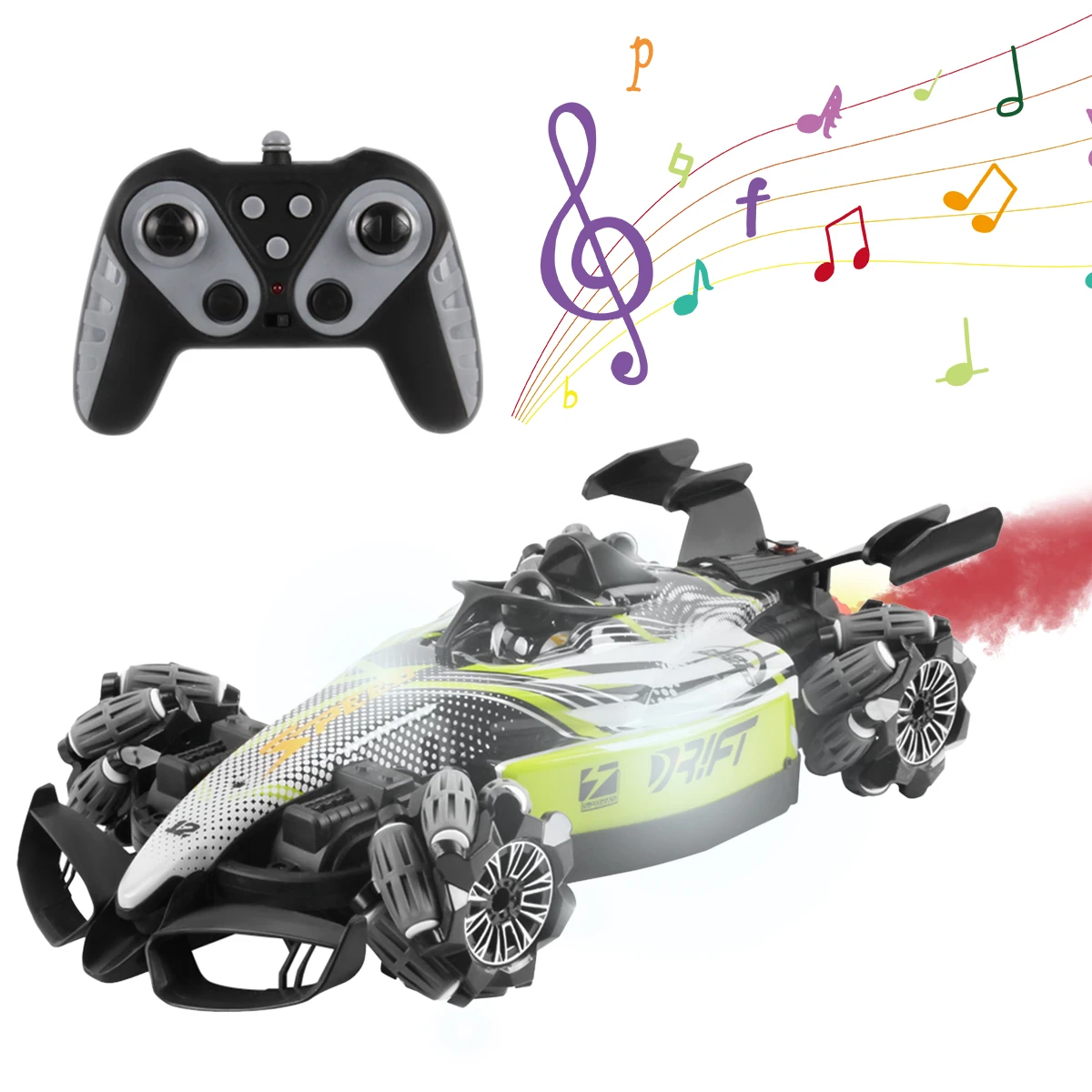 

2.4G RC Drift Racing Car Cool LED Light Jet RC Car with Cool LED Light Rotation Gift Electronic Toy for Kids Boy