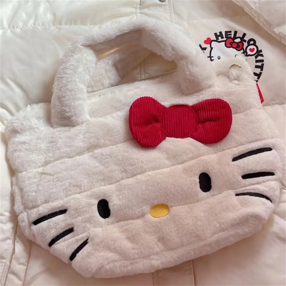 Kawaii Sanrio плюшевая сумка Hello Kitty Y2k аниме большой емкости рюкзаки для девочек