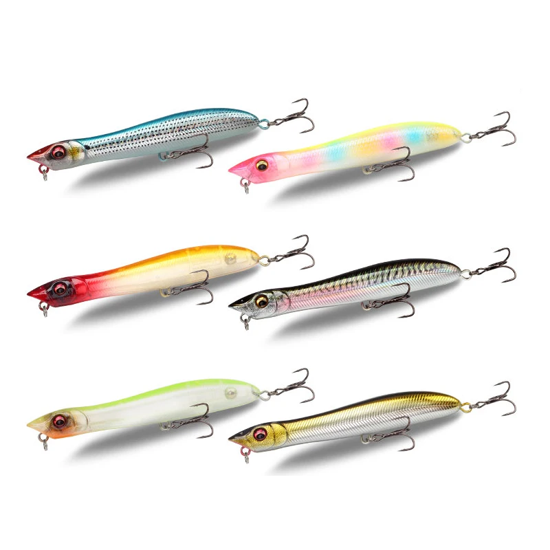 Фото LETOYO Рыболовная приманка Pencil Lure 105 мм 10,6 г, поверхностный поппер для ловли на деликатную проводку, плавающая искусственная приманка-карандаш №4