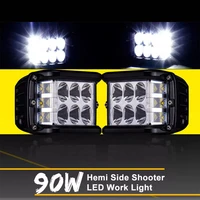 45w led work light bar cube side shooter pod white amber strobe lamp suv truck high quality aluminum alloy car work light