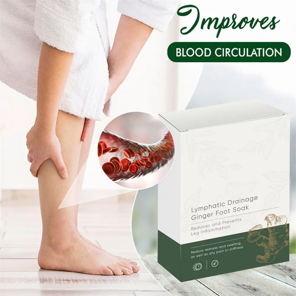 

10/20PCS Foot Soak Bags Lympatic Drainage Foot Care Detox Ginger Saffron Detoxification Anti-Swelling Reduce Fatigue Health Care