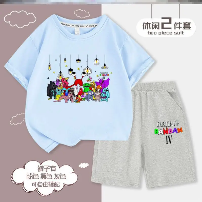 

Детский костюм Garten of Banban для детского сада футболка с коротким рукавом шорты классная садовая Мода периферийный комплект из двух предметов