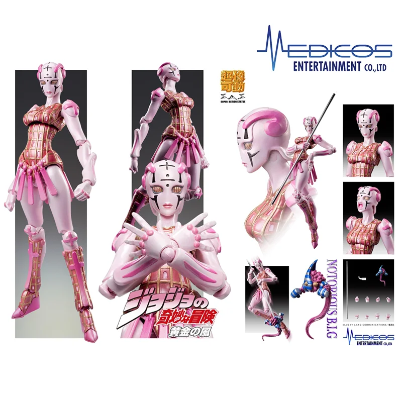

In Stock 100% Original Medicos JoJo's Bizarre Adventure Golden Wind Super Action Statue Spice Girl SG Anime Figure Action Toys