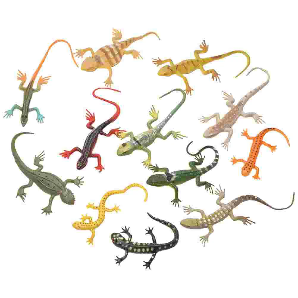 

12 Pcs Artificial Lizard Animal Toys Simulation Reptiles Home Decor Crawl Gecko Plastic Models Party Favors Child