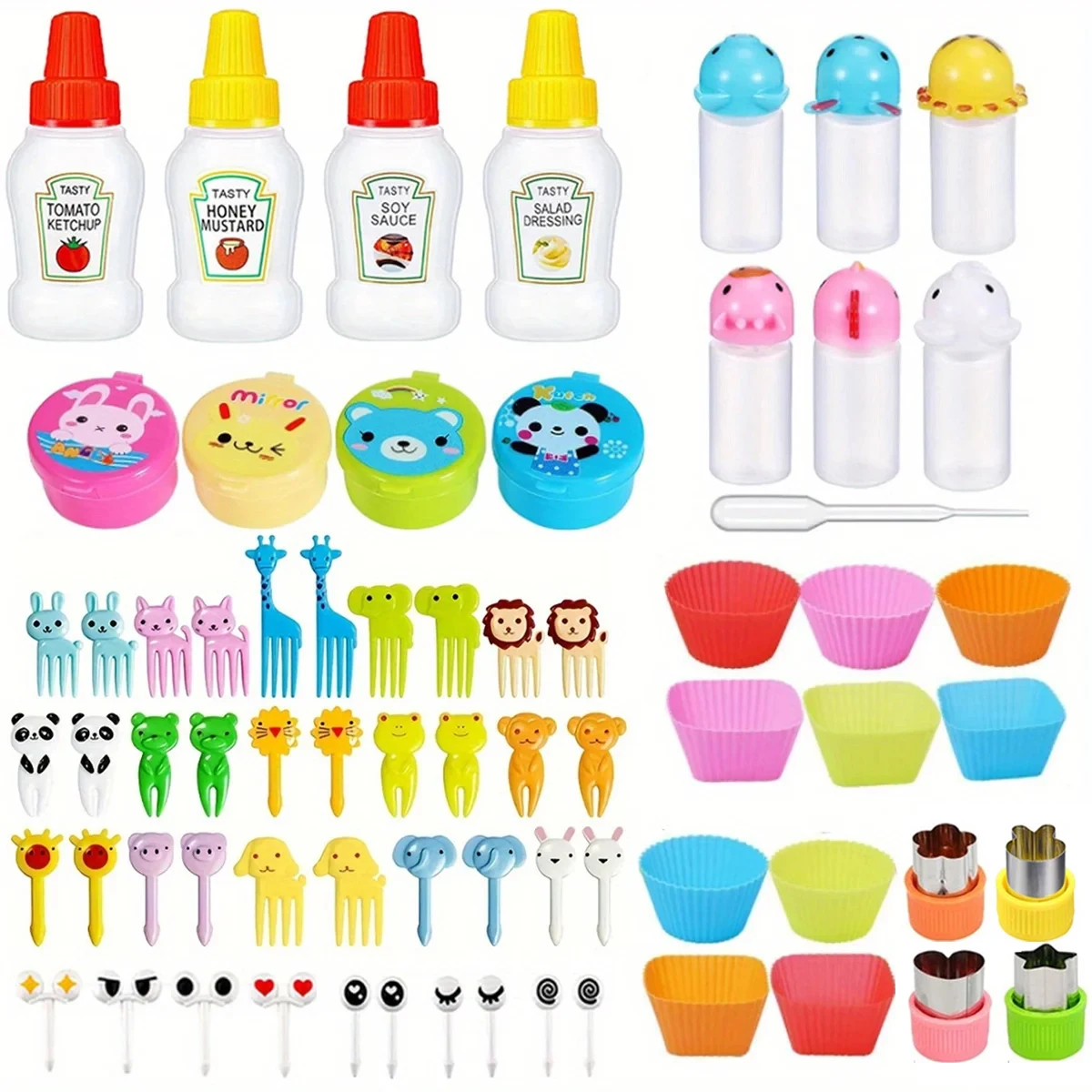 Мини-вилки Для Фруктов В Форме Животных Детей Экологически Чистый Пластиковый