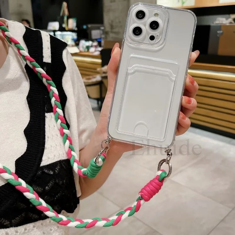 Чехол с ремешком через плечо для Samsung Galaxy A54 A34 A24 A14 A52 A23 A13 A33 A53 A73 S23 FE Плетеный