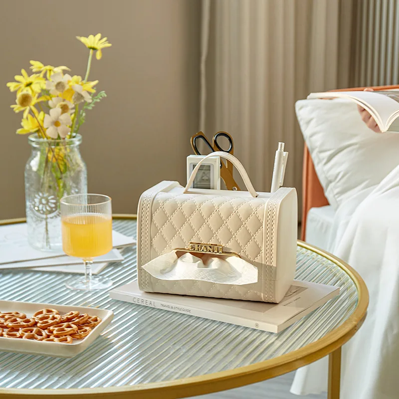 

Household handbag small incense style tissue box toilet paper box table napkin holder car tissue holder home decoration
