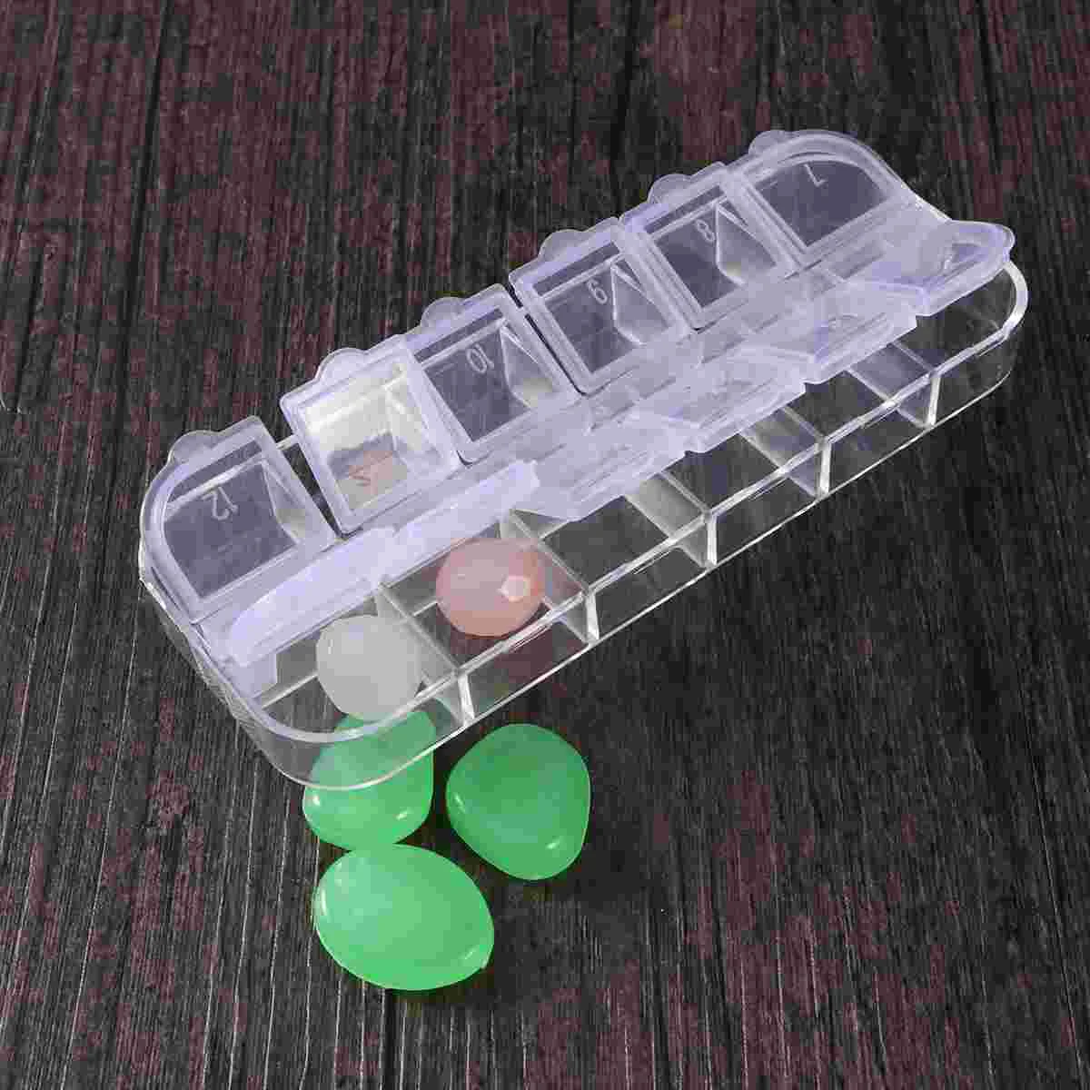 

6Pcs Storage Box Portable Transparent 12 Grids Storage Box for Organization