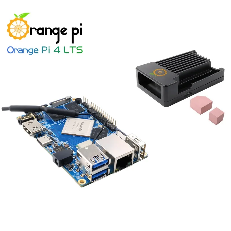 

Orange Pi 4 LTS 3G16G+Aluminum Alloy Metal Case Rockchip RK3399-T Support Wifi+BT5.0 GB Ethernet Run Android Ubuntu Debian OS