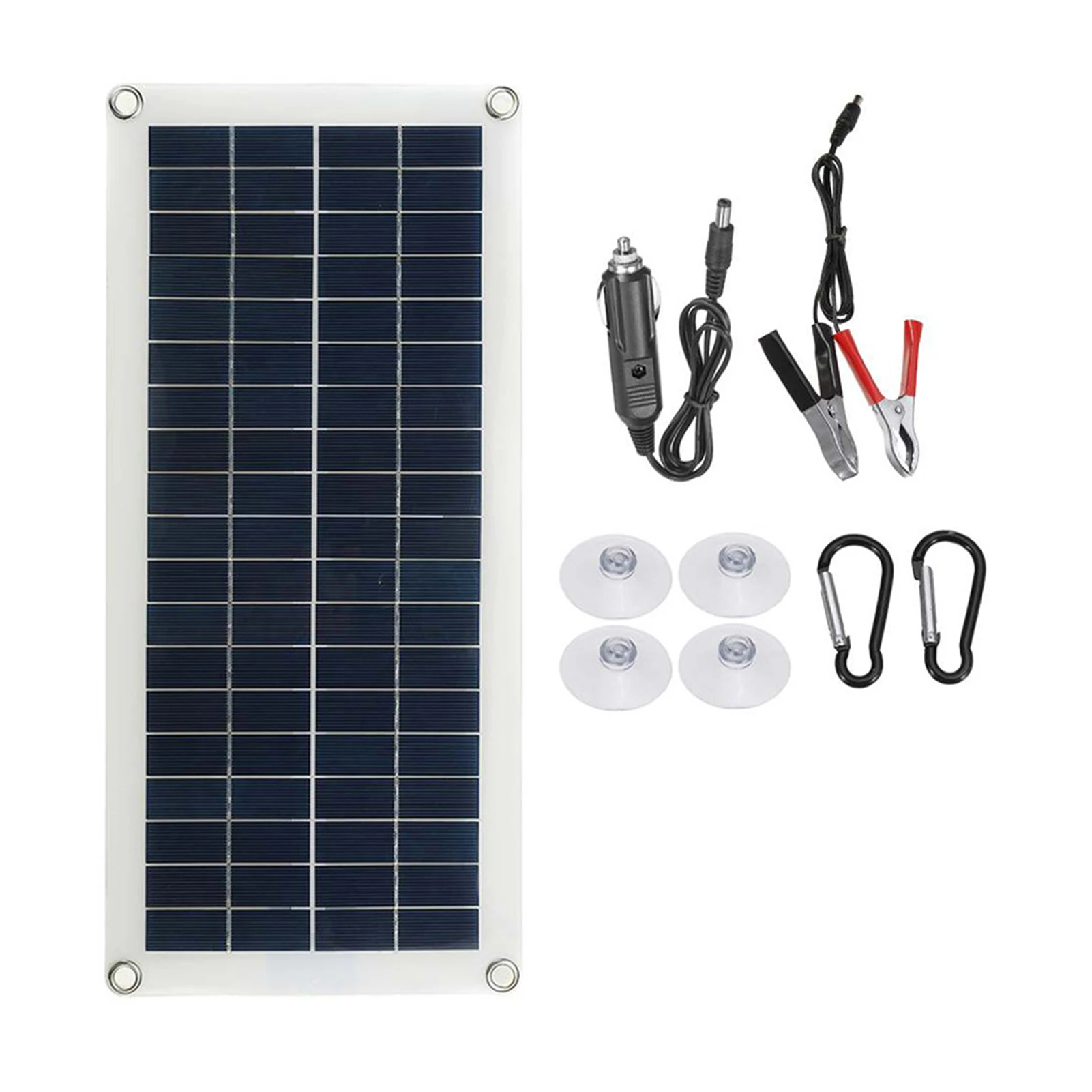 

12V Solar Starter Kit 10W 30W 100W Solar Panel Solar Cell Controller 10A 20A 30A 40A 50A 60A 100A For Phone RV Car MP3 Charger