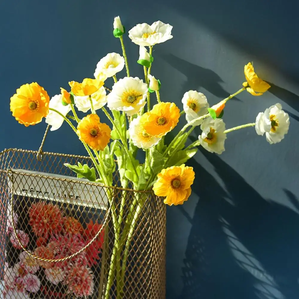 Цвет Элегантный Реалистичный Настоящий Дотик Флокированный Стебель Шелковые