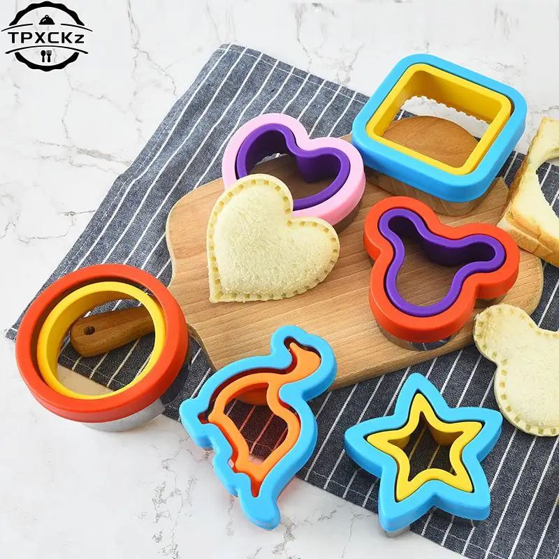 

Набор сэндвич-резаков и герметиков для детей, «сделай сам», форма для печенья, резаки для фруктов и овощей, формы, бенто, аксессуары для ланча