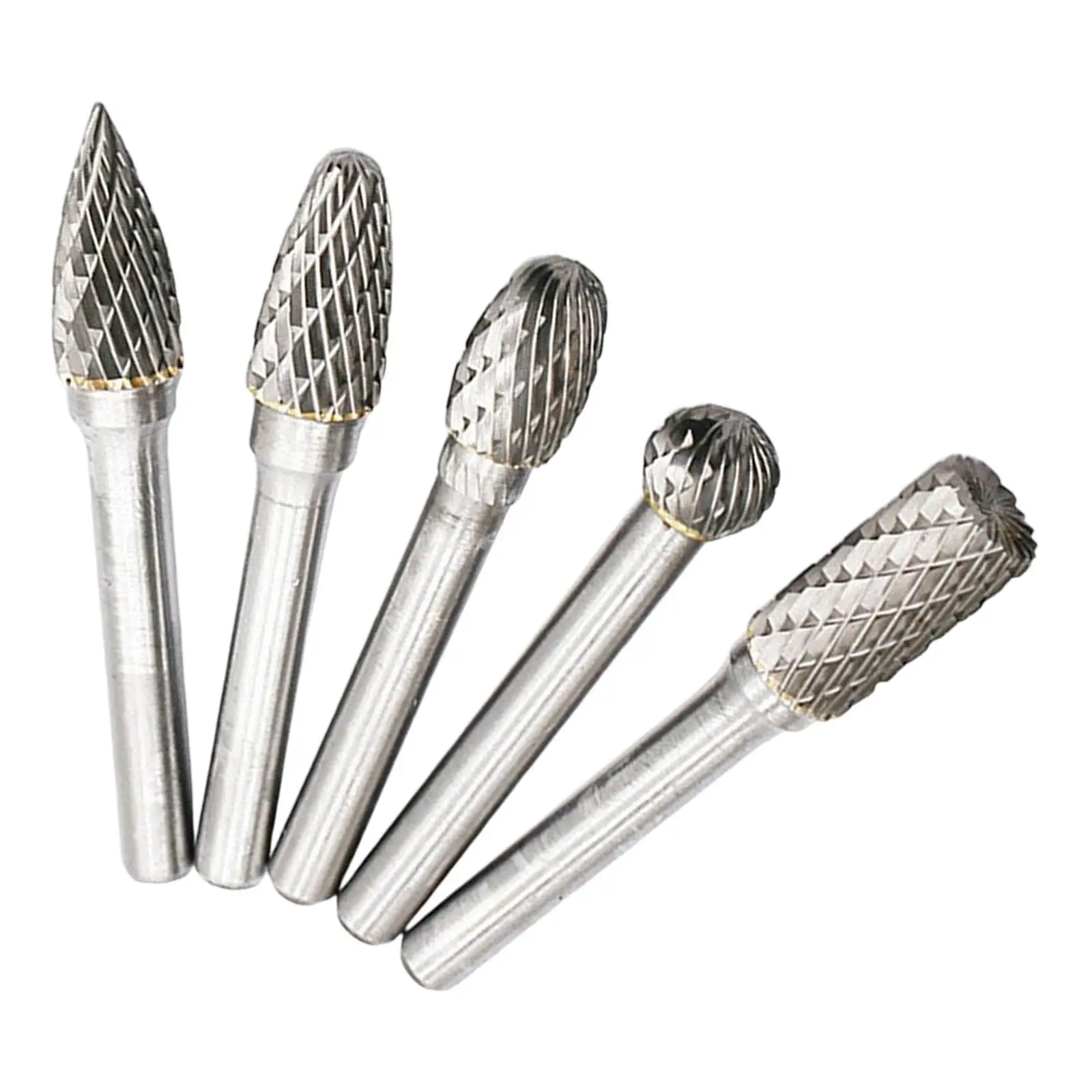 

5Pcs Alloy Rotary File Set Drill Bits Twist Drill Bits DIY Set File Rasp Drill Bit for Engraving Polishing Carving Woodworking