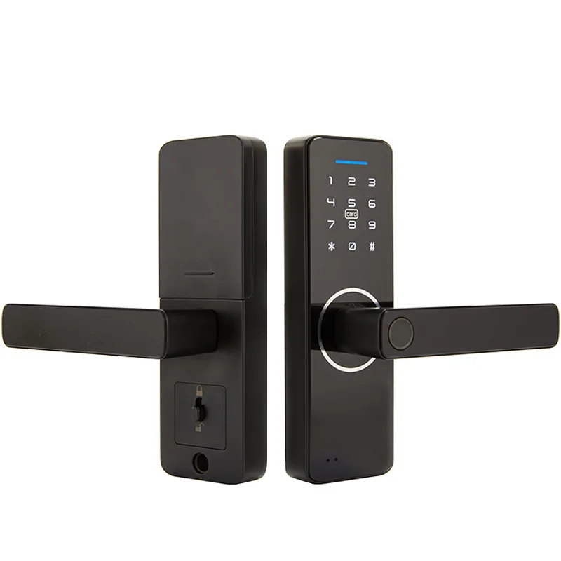 

Smart room wooden door fingerprint password single tongue home TT lock