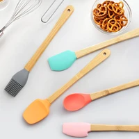 1 set cooking spoon convenient easy to clean lightweight silicone non stick cream brush for home cream spatula scraper