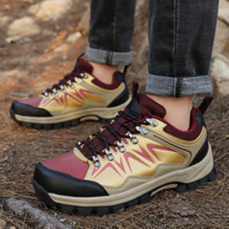 

Новинка, дышащие Нескользящие кроссовки, сетчатые, для улицы, для скалолазания, треккинга, охоты, мужские замшевые кожаные ботинки