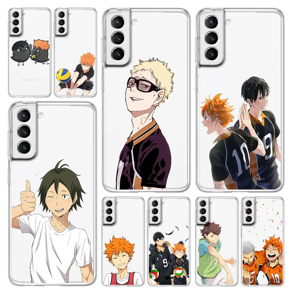 

Чехол для телефона с рисунком Аниме Haikyuu Love для Samsung Galaxy S22 S20 FE S21 Ultra 5G S10 S10E S9 S8 Plus Note 10 20, прозрачный чехол