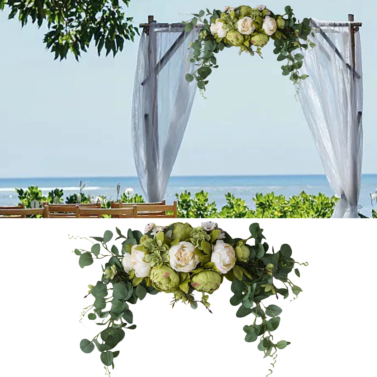 Вьющаяся Роза из искусственного шелка (Венок кольцо стены двери дверные или