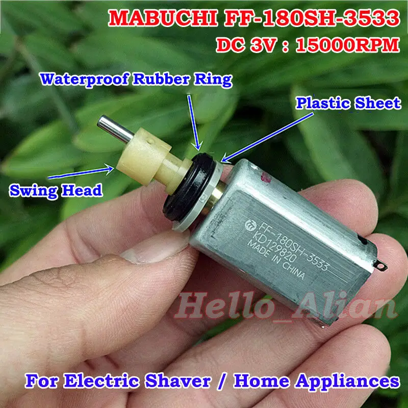 

MABUCHI FF-180SH-3533 Micro 180 Electric Shaver Clipper Motor DC 1.2V 2.4V 3V 3.6V 3.7V Mini High Speed 20mm Motor Swing Head
