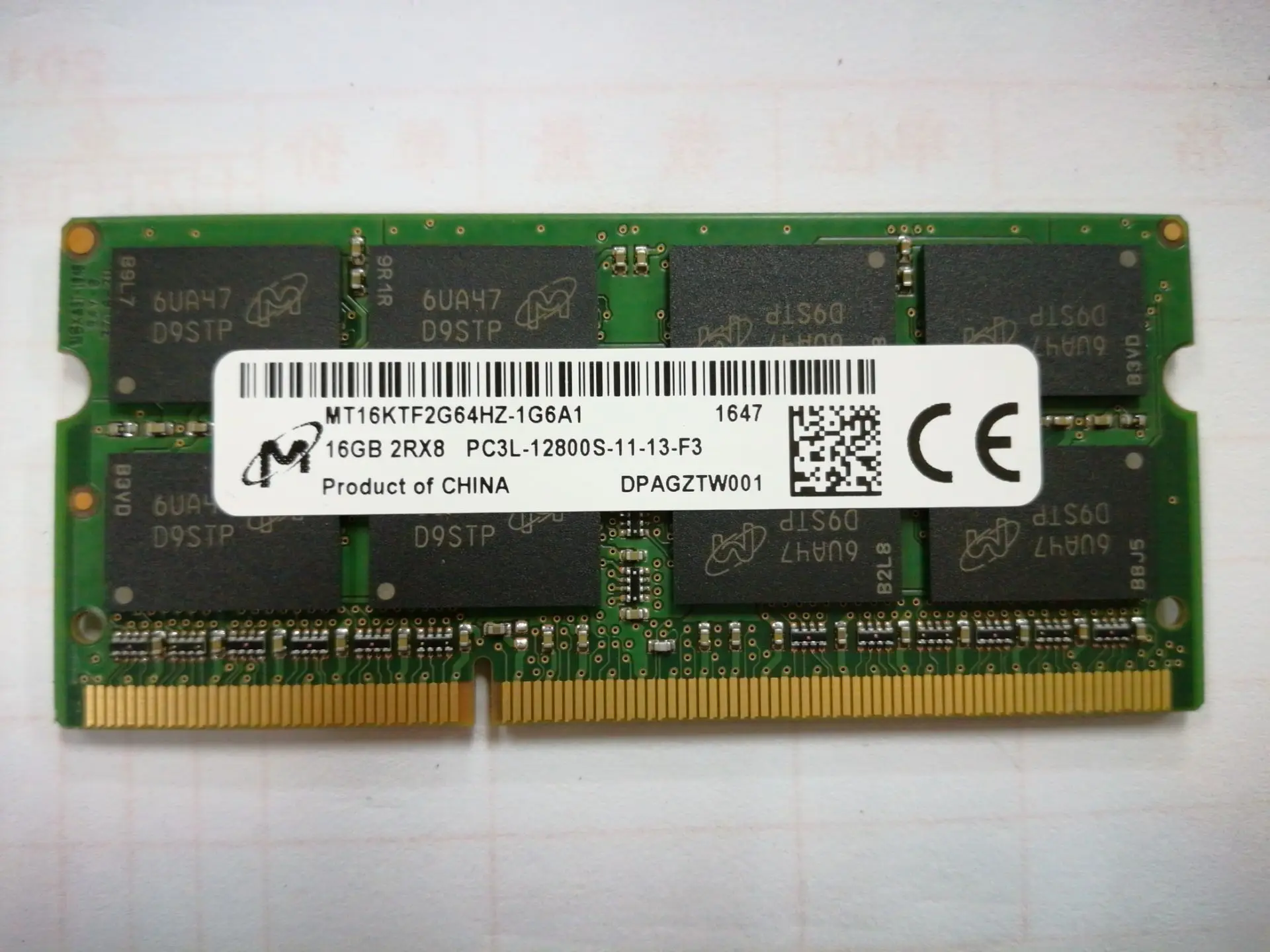 

RAM DDR3 16GB single 16G 1600 DDR3L X250 T450S P40 notebook memory