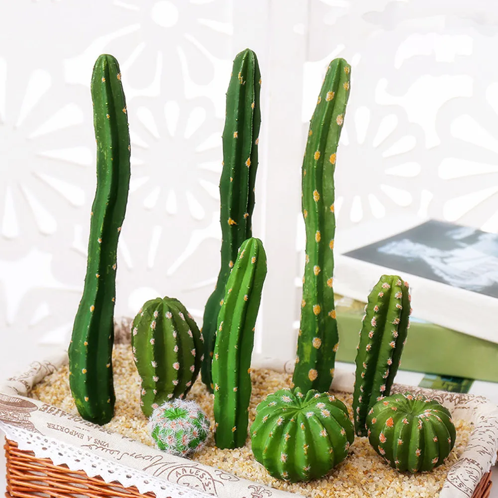 

Artificial Plastic Cactus Succulents Prickly Pear Potted Plant no Pot Eco-Friendly Simulation Home Office Desktop Decoration Hot