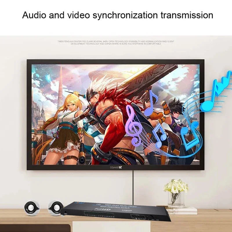 1080P 16x1 HDMI мультипросмотр 8 10 16 сегмента экрана бесшовный переключатель многоэкранный сплиттер 4x1 четырехъядерный мультипросмотр игровой ПК к телевизору (art.: 3920c7de7ced5) - 3920c7de7ced5