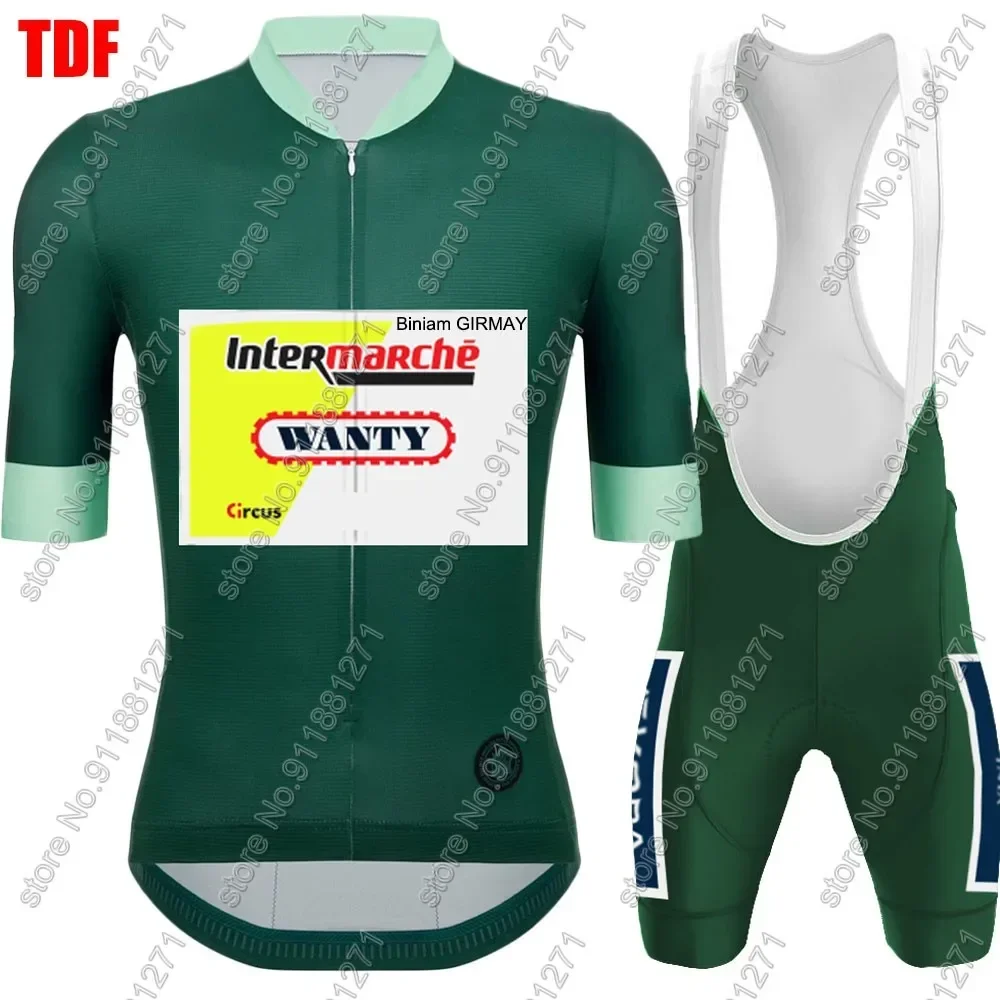 Джерси для велоспорта Wanty 2024 зеленый комплект мужская одежда с коротким рукавом