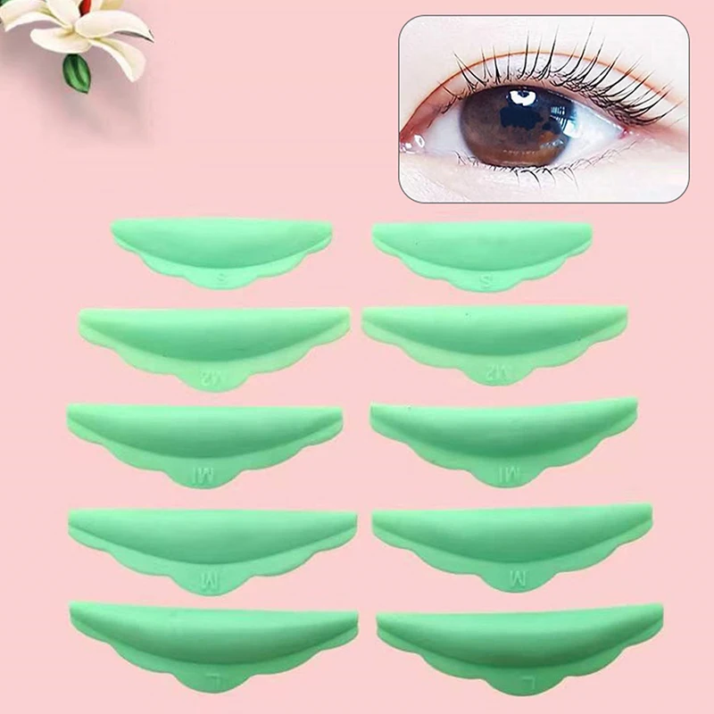 

5 Pair/Set Silicone Curlers Curl Eyelash Pads Eyelash Extension Perm Tools Green Eyelash Lifting Kit Accessories Reusable