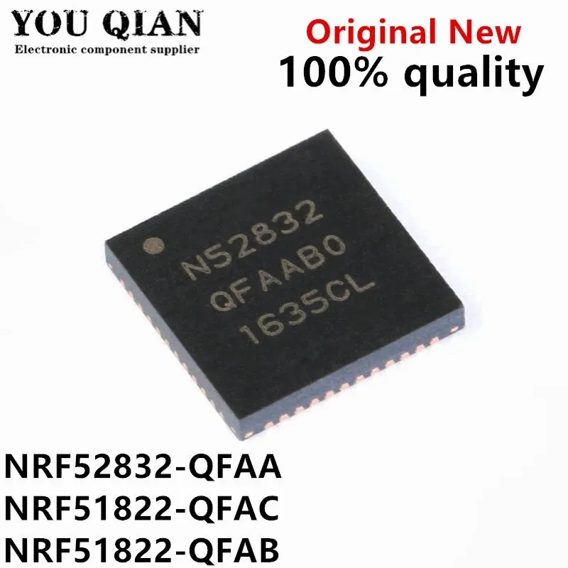 

(5piece) 100% New NRF52832-QFAA NRF52832 NRF52832-QFAA-R NRF51822-QFAC N51822 NRF51822-QFAB-R NRF51822 QFN-48 Chipset