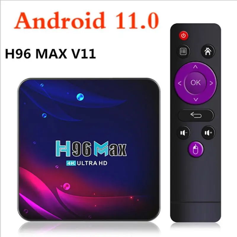 

NEW H96 Max V11 set top box Android 11.0 rk3318 4G / 64g 5gwifi 4K HD Bluetooth