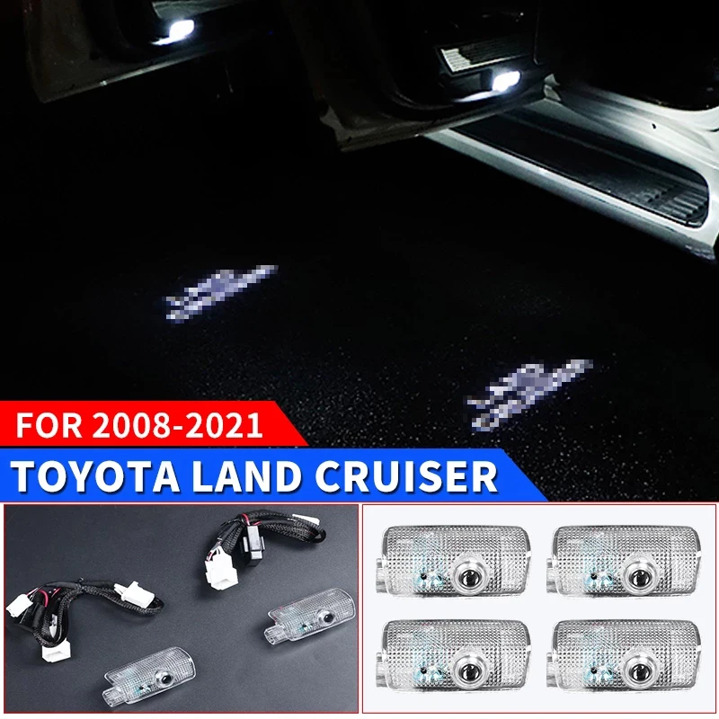 

For 2008-2022 Toyota Land Cruiser 200 LC200 Car Door Welcome Light FJ200 Auto LED HD Projector Lights Modification Accessories