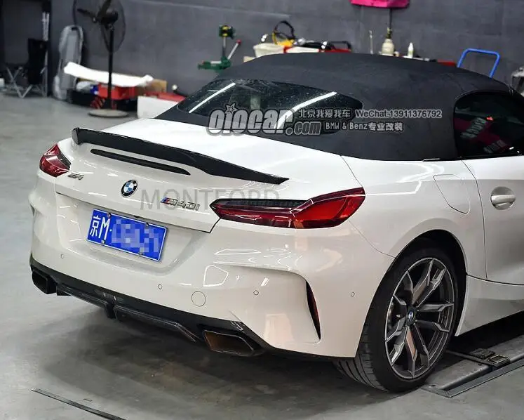 

3D Design Style Real Carbon Fiber Car Rear Wing Trunk Lip Spoilers For BMW Z4 G29 25i M40i 2019 2020 2021 2022