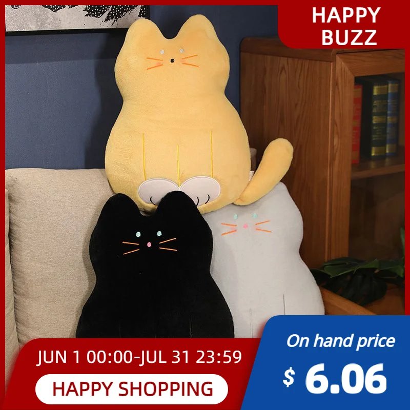 

Kawaii, кошка, длинная полоса, супер мягкая подушка, кукла, мягкая кровать для сна, девушка, милая экшн-версия, Милая Черная кошка, подарок