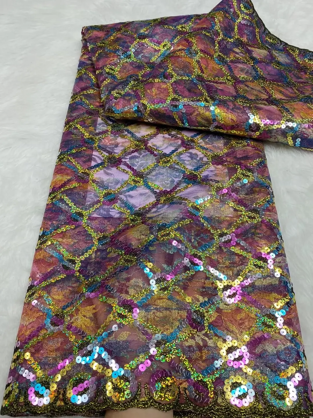 Французское кружево из полиэстера и хлопка 5 ярдов