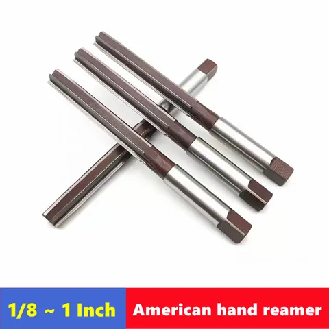 Американский ручной расширитель 9SiCR, белый стальной расширитель с прямым хвостовиком 1/8 1/4 1/2 5/8 3/4 1 дюйм, используется в качестве инструмента для ручной развертки