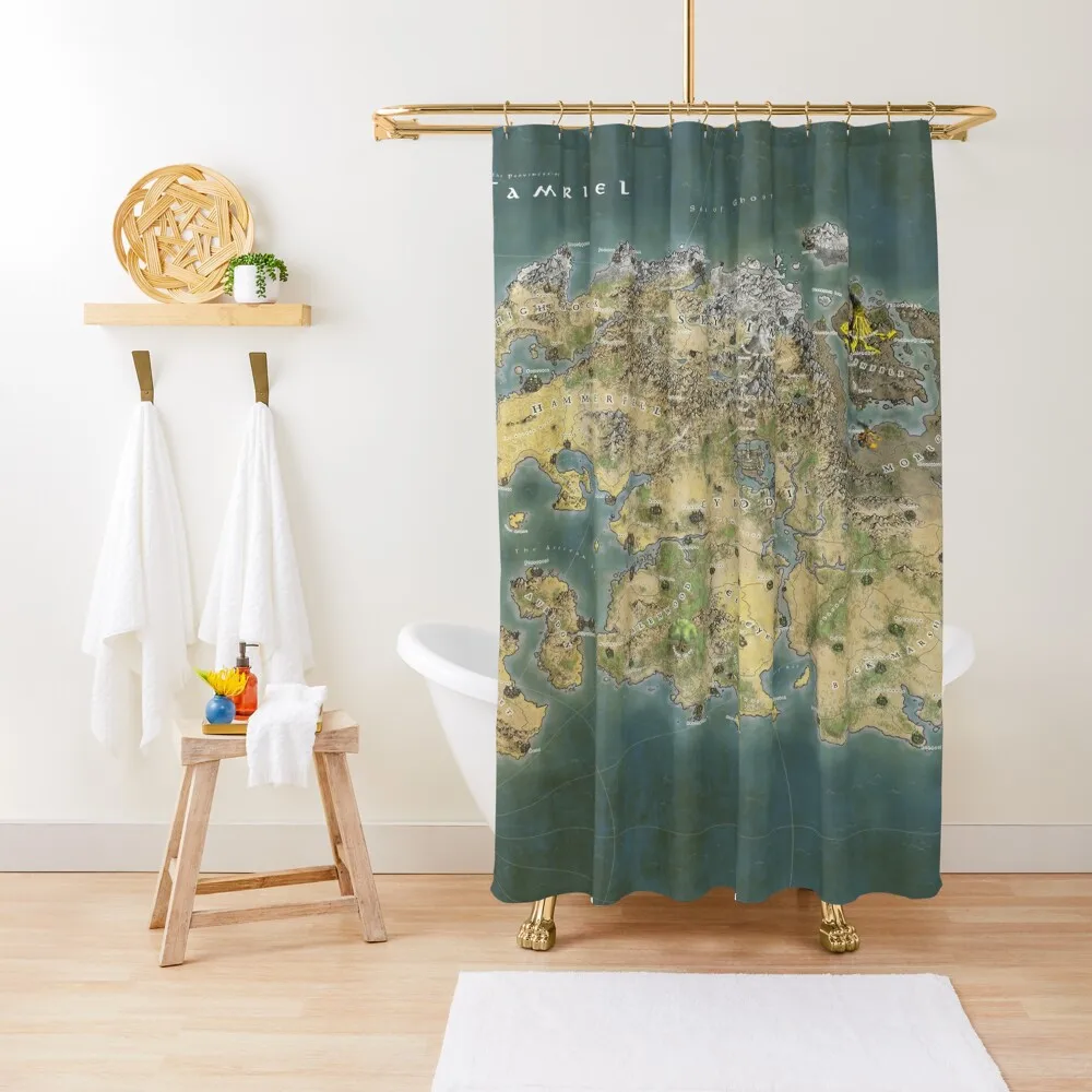 Занавеска для душа Тамриэль ванной комнаты Современная занавеска