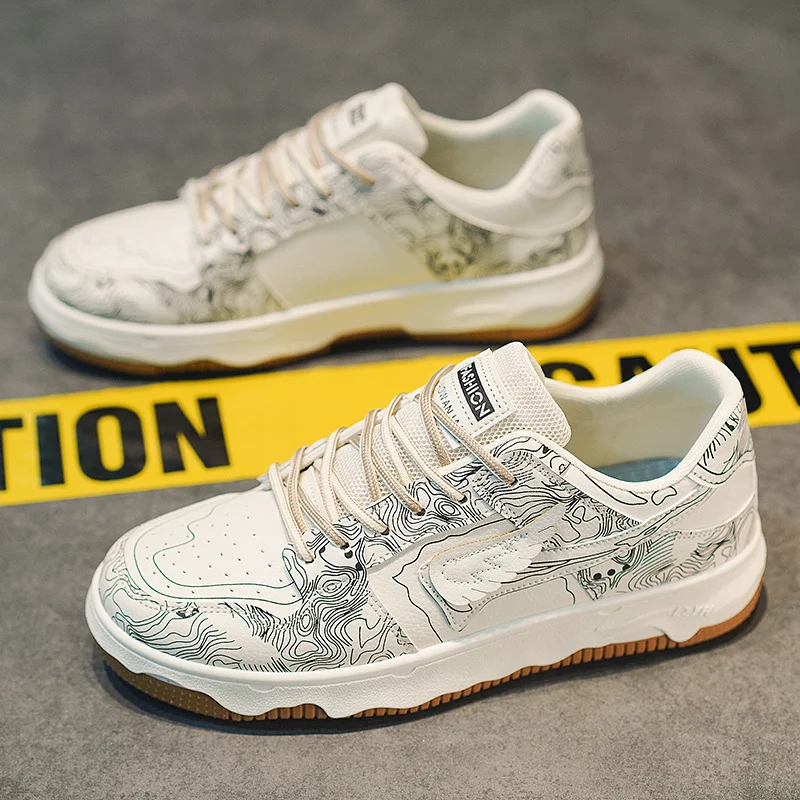 

Кеды мужские кожаные, кроссовки на платформе, Повседневная модная спортивная обувь, лоферы для скейтборда, бега, роскошные теннисные туфли на плоской подошве, лето