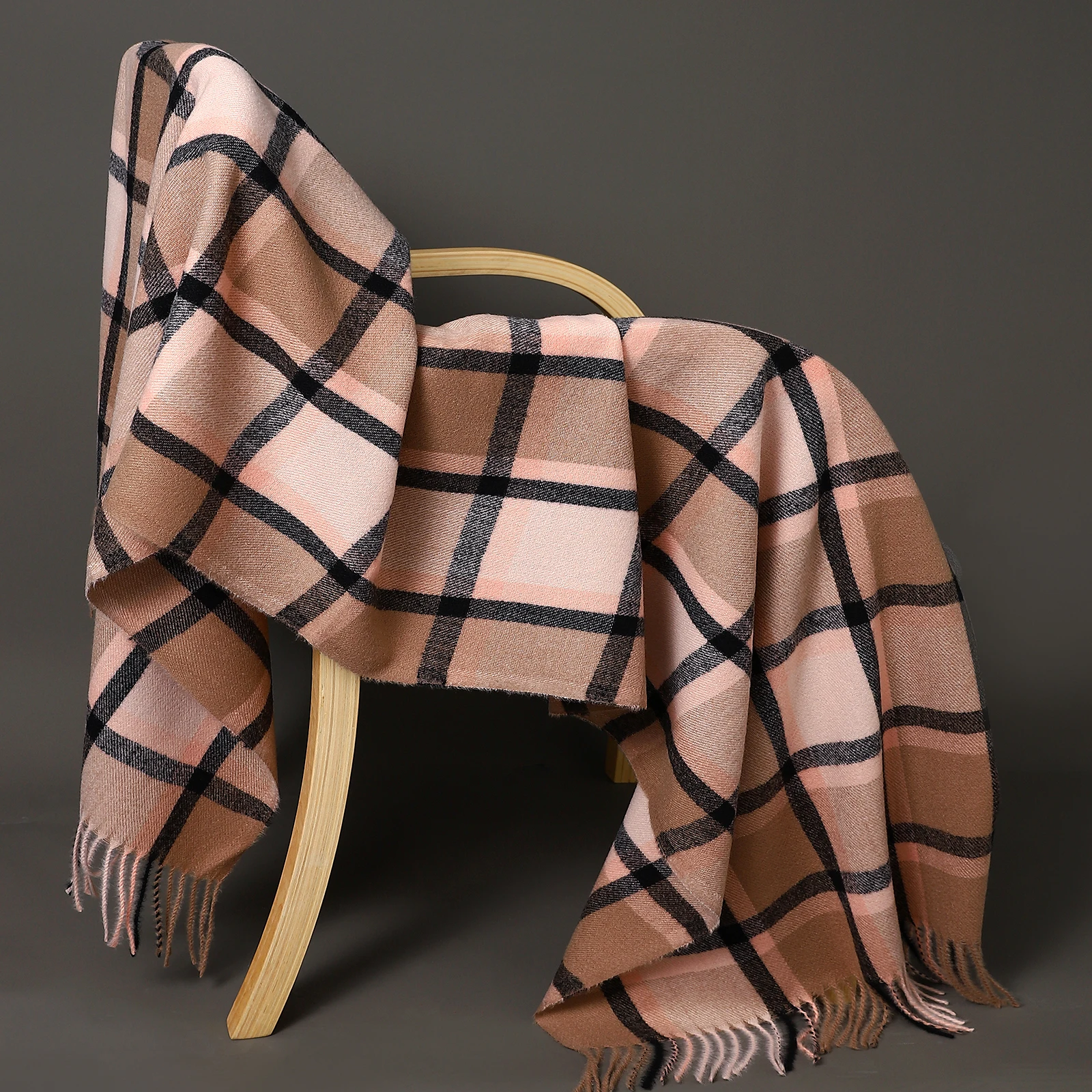 Зимний кашемировый клетчатый шарф осенние мужские ранние шарфы женское теплое