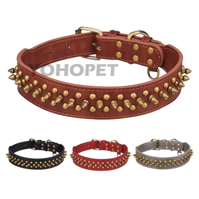 

Rivet pet collar bullet punk dog neck cover pet collar medium and large dog collar bulldog francese dog collar luxury designer