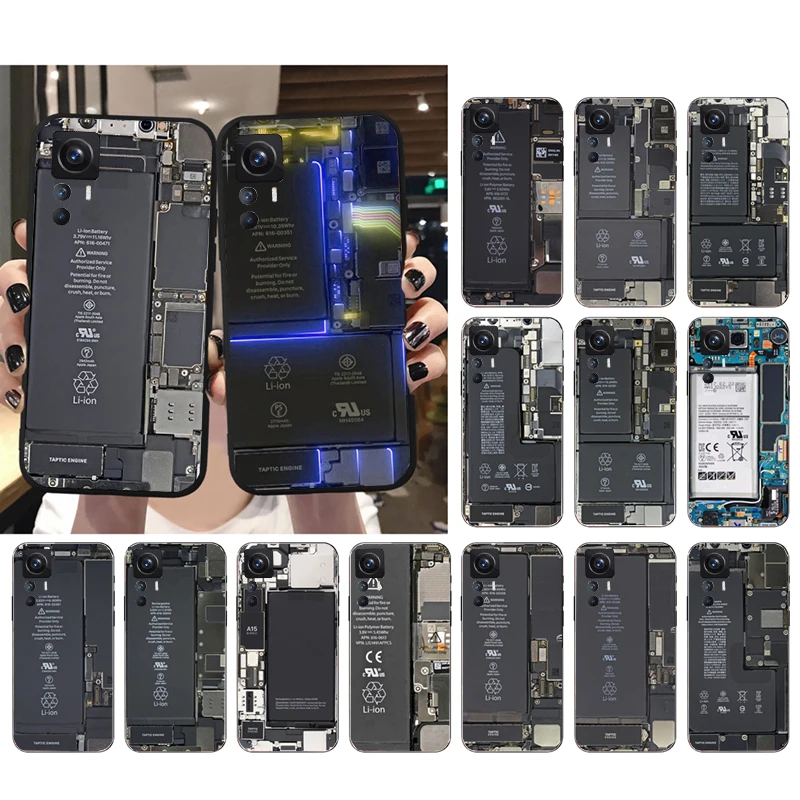 

Phone Case for Xiaomi Mi 11T 11 12T Pro 10T 10 10Pro 12 11 lite 5G NE 10pro Poco X3 Pro Poco F3 M3 Battery Circuit board Case