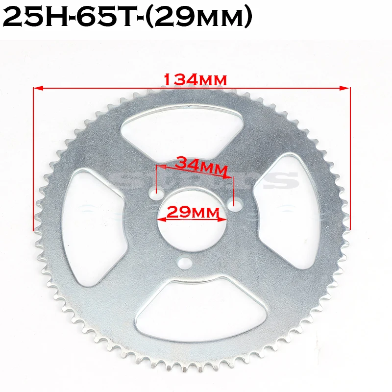 

25H 55T 65T Tooth 29mm 2 Stroke Mini ATV Rear Chain gear Sprocket plate For 47cc 49cc Pocket Bike Quad 4 Wheeler Scooter parts