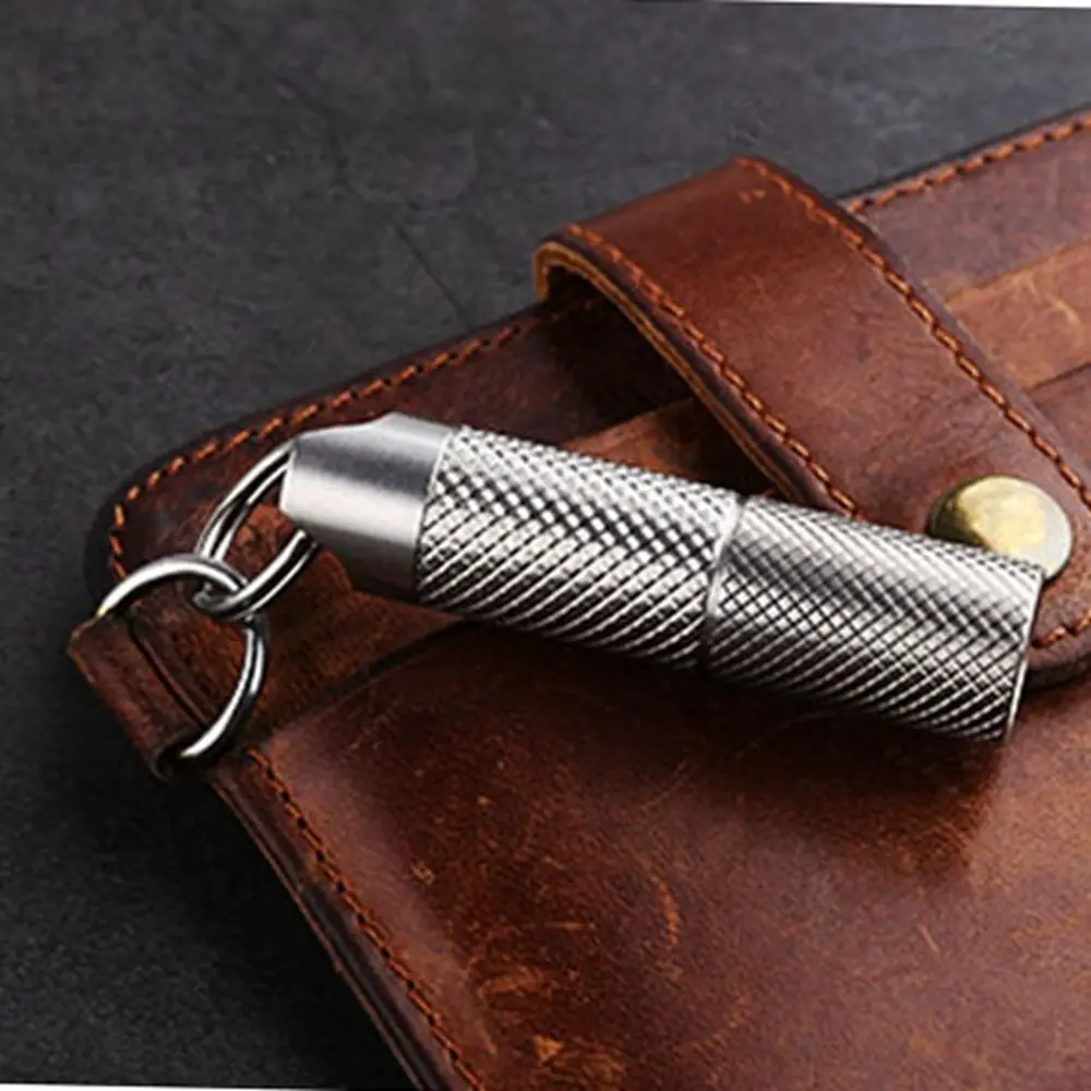 

Mini Portable Mini Titanium Alloy Outdoor Camping Medicine Seal Waterproof Canister EDC Tool Capsule Bottle