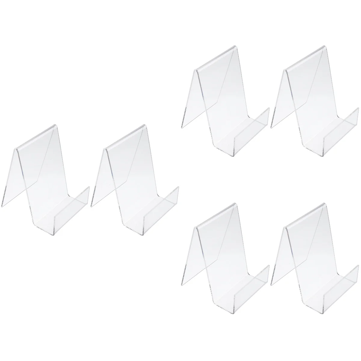 

6 шт., подставка для книг, настольный держатель для книг, прозрачная вертикальная подставка для учебников (прозрачная