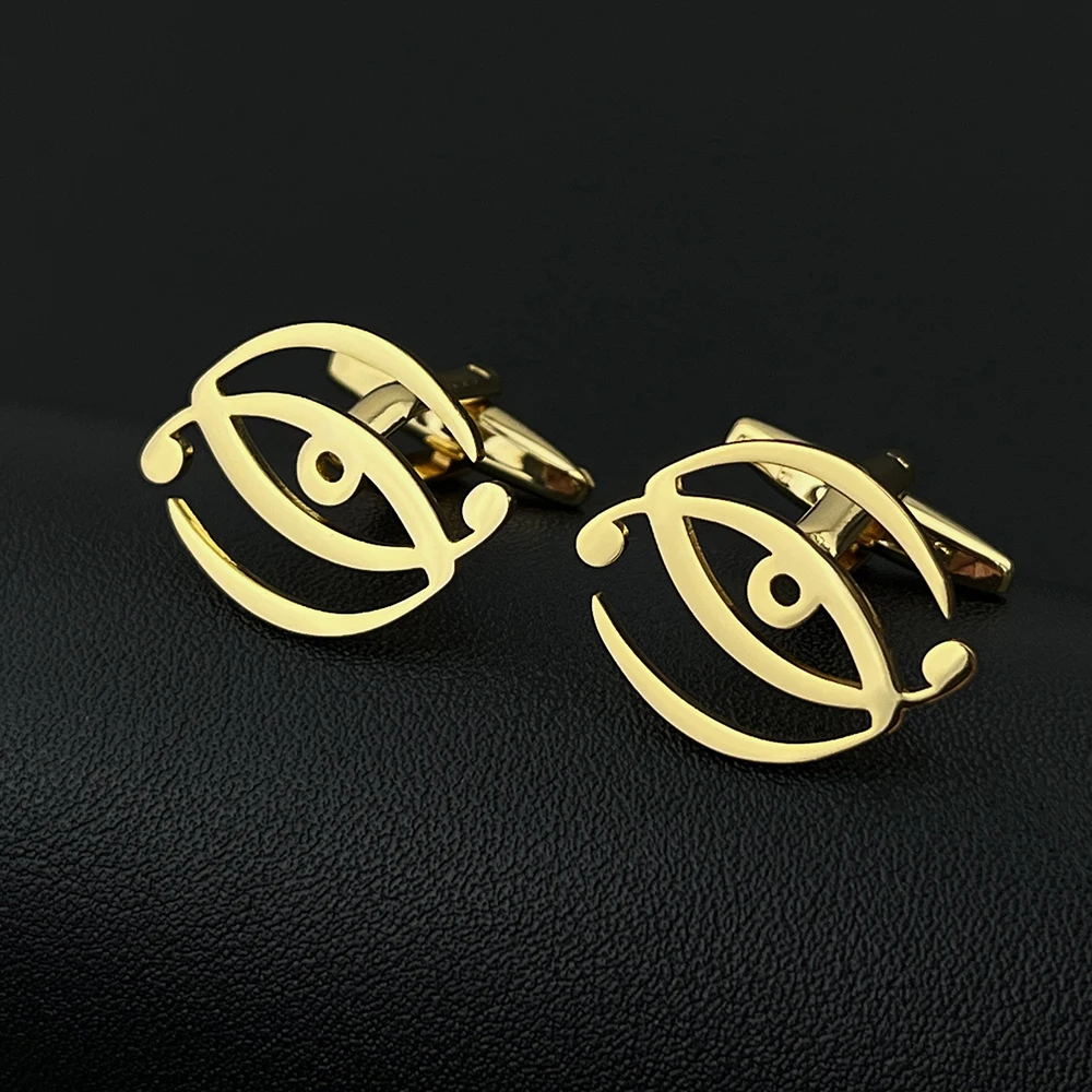 

Запонки мужские с татуировкой, из нержавеющей стали