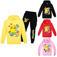 pokemon lover t shirt kids girls cute cat cotton hoodies sweaterpants set baby boys pikachu lover childrens birthday clothing
