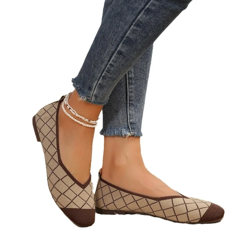 Женские Дышащие туфли на мягкой подошве удобные повседневные плоской с вырезами