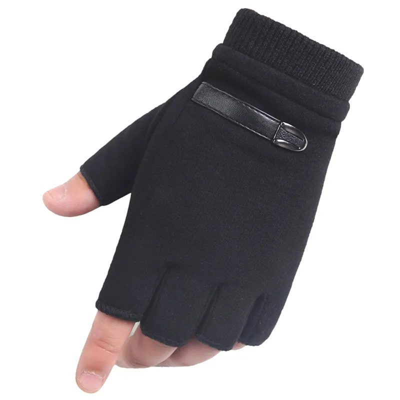 

Мужские и женские зимние Утепленные бархатные плотные тонкие тактические перчатки с полупальцами для занятий спортом на открытом воздухе, велоспорта, вождения, фитнеса, 2023