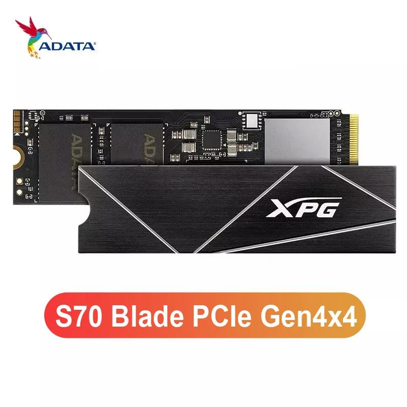ADATA XPG GAMMIX S70 Blade 1TB 2 ТБ PCIe M.2 SSD Gen4.0x4 2280 внутренний игровой для ноутбука настольного
